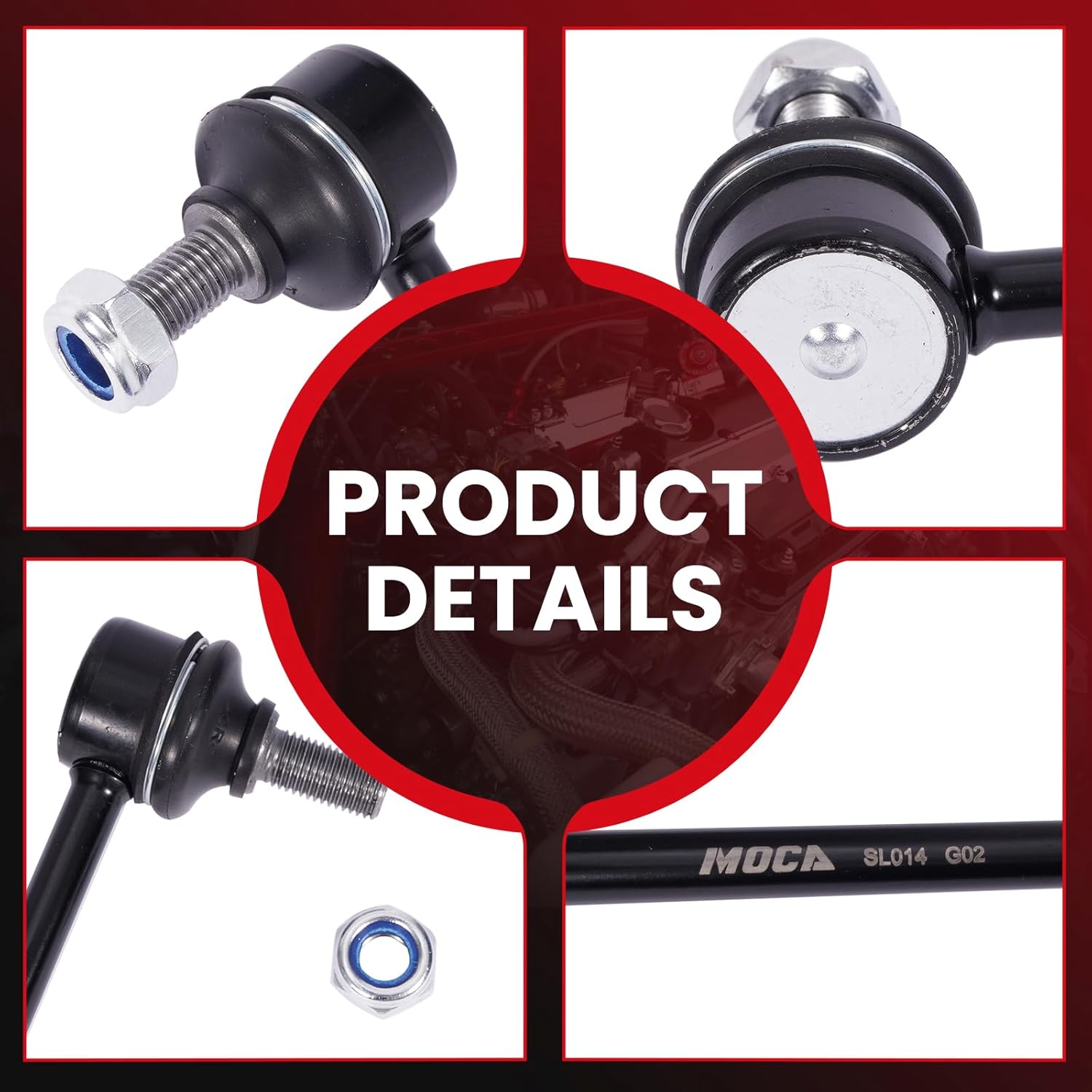 MPLUS K90313 2X Rear Stabilizer Sway Bar End Links fits 1992-2001 for Lexus ES300 3.0L, 1999-2003 RX300 3.0L, 1995-2004 for Toyota Avalon 3.0L, 1992-2001 Camry 2.2L, 1999-2003 Solara 2.2L