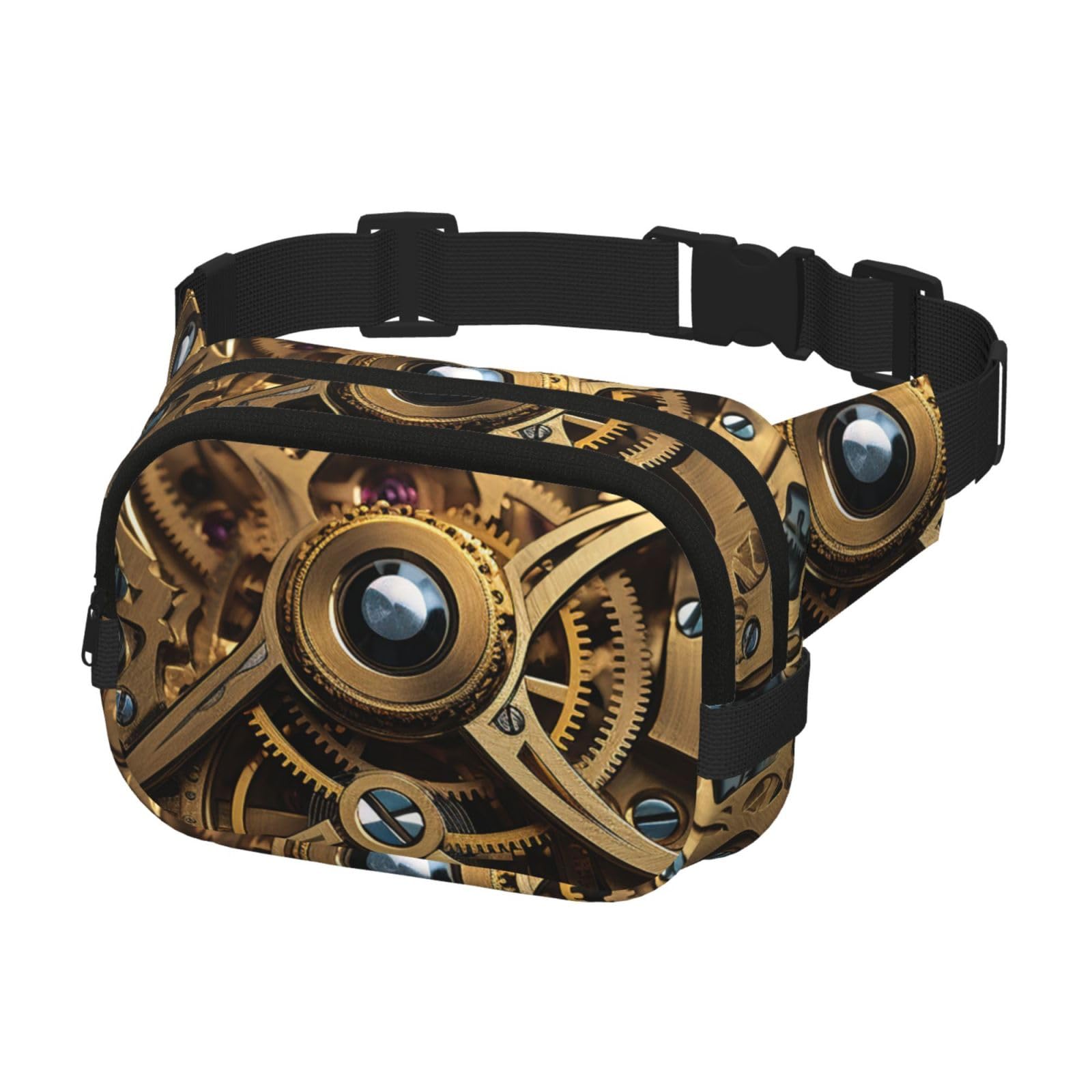 Fanny Pack Belt Bag for Men Women Cool Steampunk Gears Adjustable Waist Packs Bag Crossbody Bags for Travel