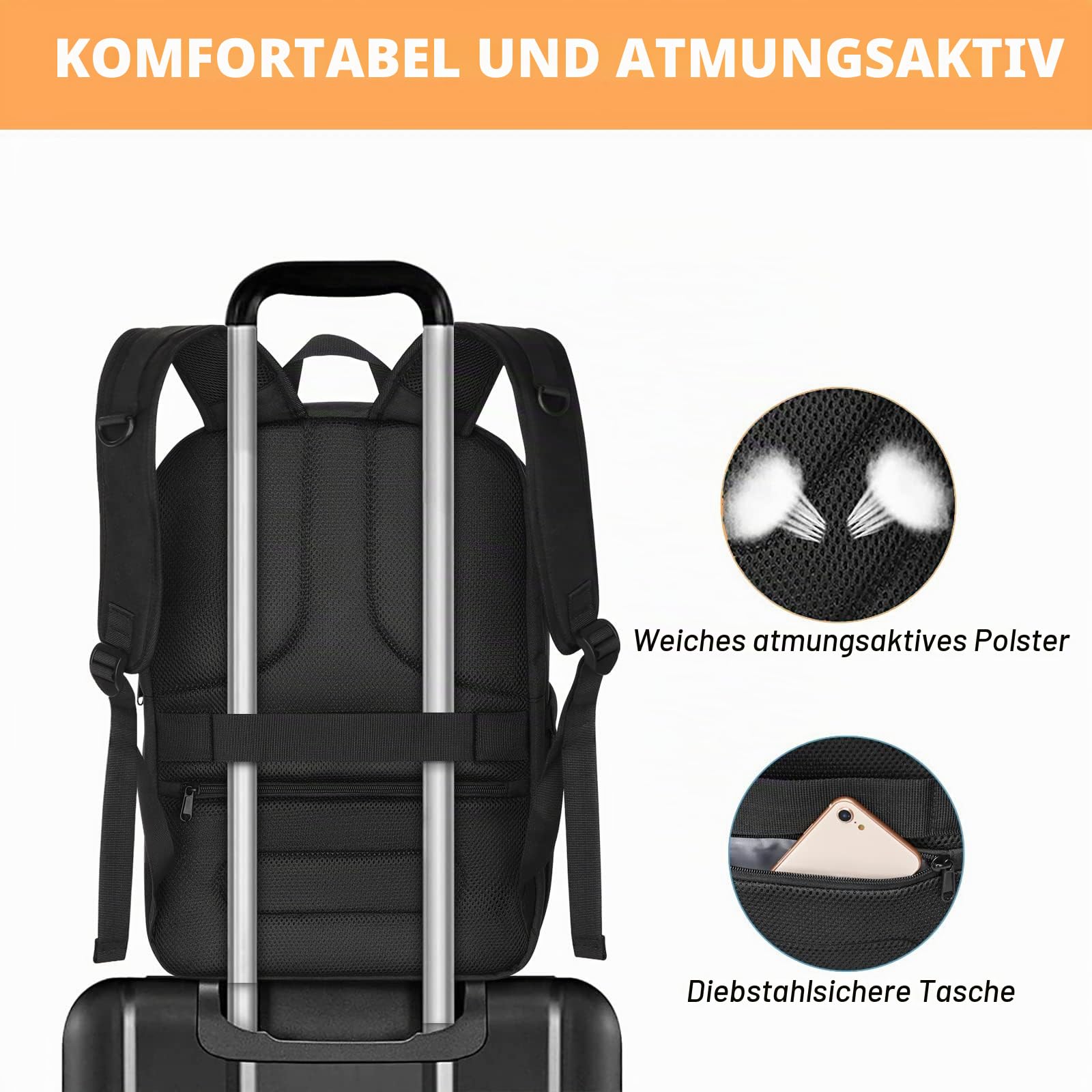 MOSISO Kamerarucksack Wasserdicht, Fotorucksack Groß mit 15,6 Zoll Laptophülle, Kamera Rucksack mit Stativhalter, Camera Backpack, kamerarucksäcke für Drohnen, Spiegelreflexkameras, Schwarz