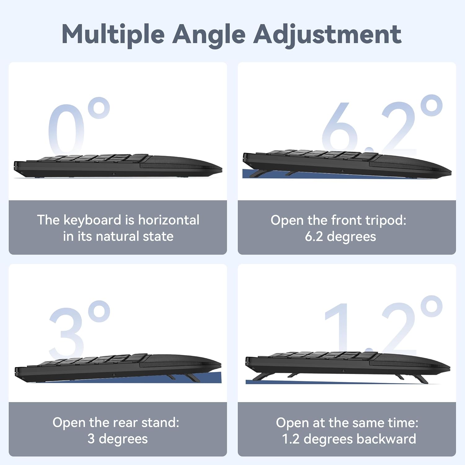 TECKNET Keyboard Angle Adjustment
