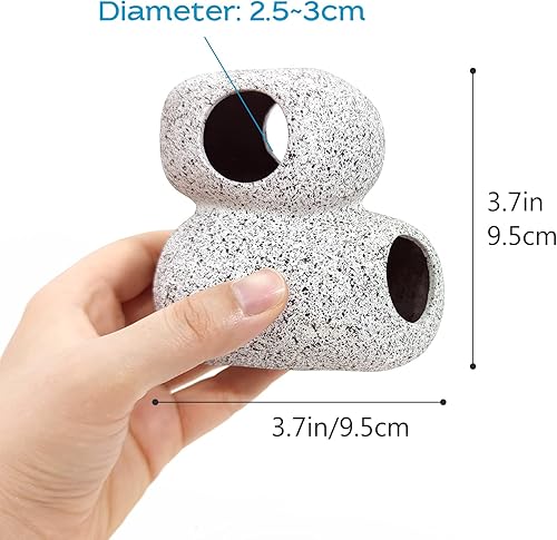 Miniatura 3 de Decoraciones de acuario de peces, piel de cueva con ventana de visualización para accesorios de pecera Betta