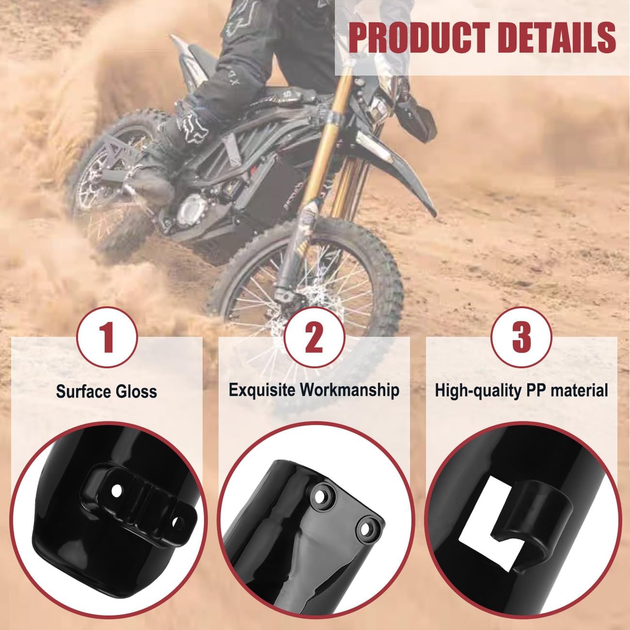 Front Fork Guard Cover for Surron Ultra Bee PP Plastic Shock Absorber Protector
