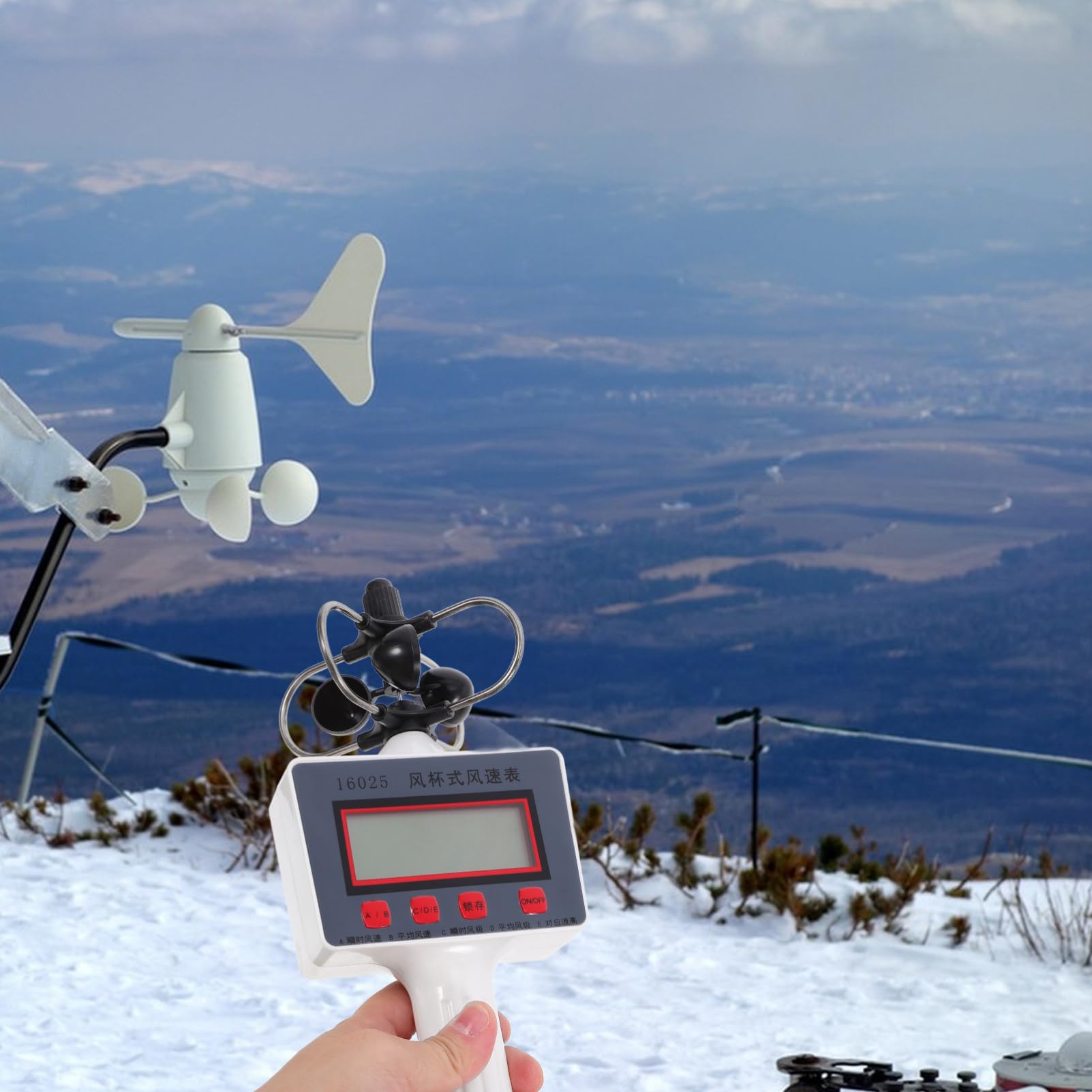 Digitales Anemometer Handgerät mit Lcd Display aus Kunststoff