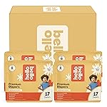 Hello Bello Diapers, Size 6 (35 lbs) Flower Child, 68 Count Value Pack of Premium Disposable Baby Diapers, Hypoallergenic with Soft, Cloth-Like Feel