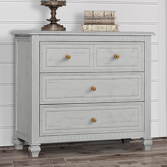 9BUILD 20 Pack Antique Brass Cabinet Knobs,Solid Round Drawer Pulls