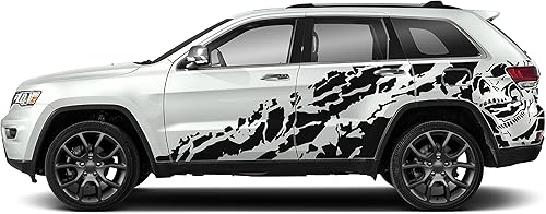 Calcomanías gráficas laterales de pesadilla compatibles con Jeep Grand Cherokee (negro mate) Calcomanías gráficas laterales de pesadilla compatibles con Jeep Grand Cherokee (negro mate)