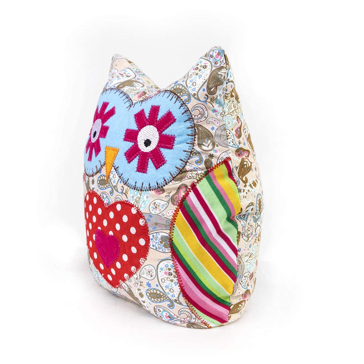 DARALIS Decorative Door Stop-Cute Weighted Door Stopper for Home and Office Decoration (Begie Owl)