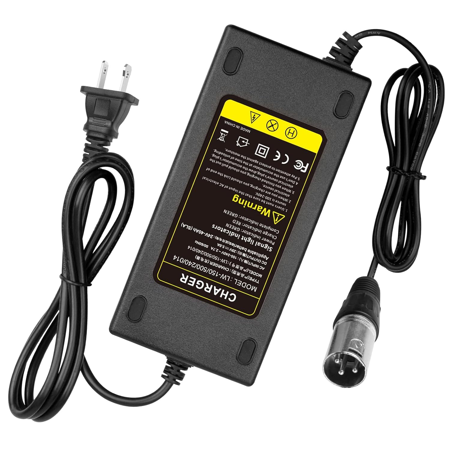New 24V 5A Battery Charger for Electric Bike, Wheelchair, Mobility