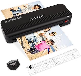 LLIVEKIT A4 Laminator, Laminator Machine with 20 Laminating Pouches, 4 in 1 Thermal Laminator with Paper Trimmer and Corner Rounder, 9 inches Personal A4 Laminating Machine for Home Office School