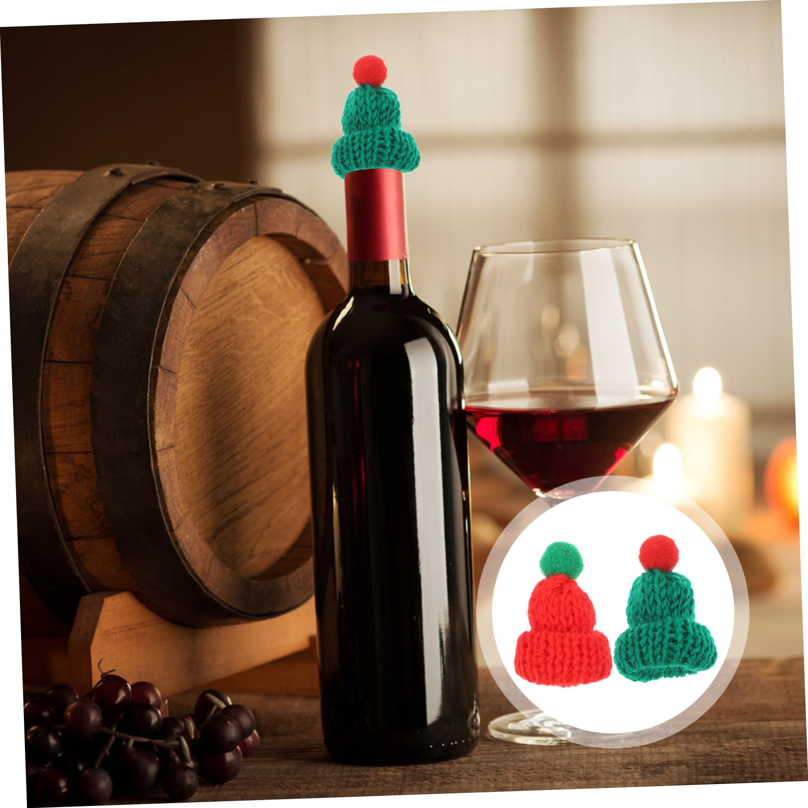 20piezas Mini Gorro De Papá Noel De Decoración Navideña De Gorros Navideños Miniatura para Manualidades para Decoración De Fiestas De Navidad y Regalos De Agradecimiento