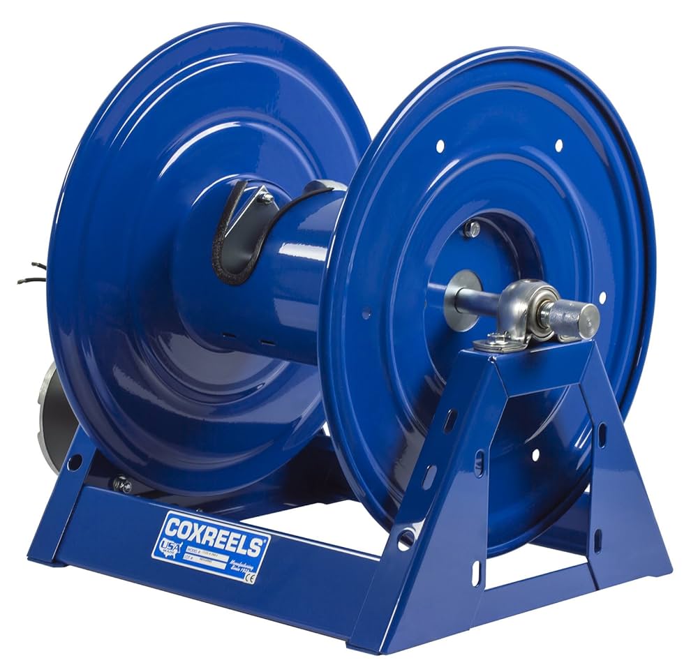 回転台付き　エアーホースリール　ワンタッチカプラ付　３０ｍ+１ｍ 回転台付き エアーホースリール ワンタッチカプラ付 30m+1m