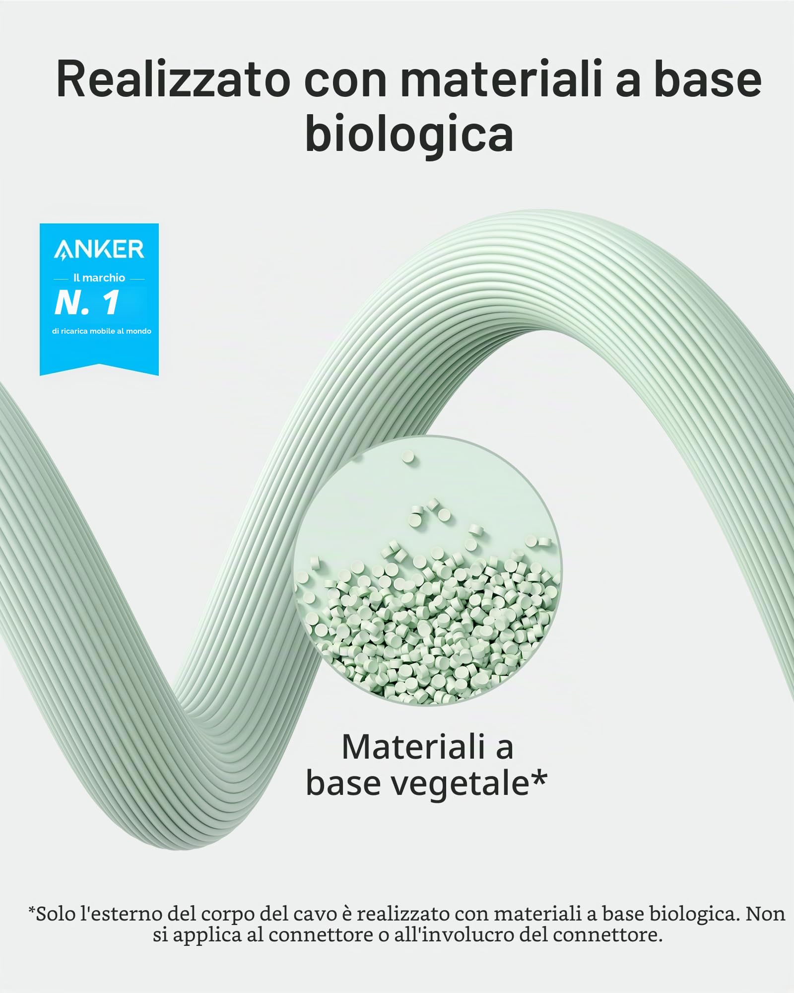 Anker Cavo USB-C a Lightning, cavo 541 (180cm), Certificato MFi, Cavo di Ricarica Rapida a Base Biologica per iPhone 13 13 Pro 12 11 X XS XR 8 Plus (caricatore non incluso