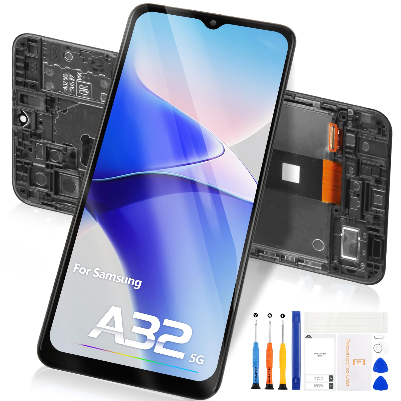 Reparo per Samsung Galaxy A32 5G LCD Display per Samsung A32 5G LCD Schermo di Ricambio (SM-A326B,SM-A326B/DS,SM-A326BR/DS) Touch Digitizer Assembly con Strumenti (con Cornice, Non per A32 4G)