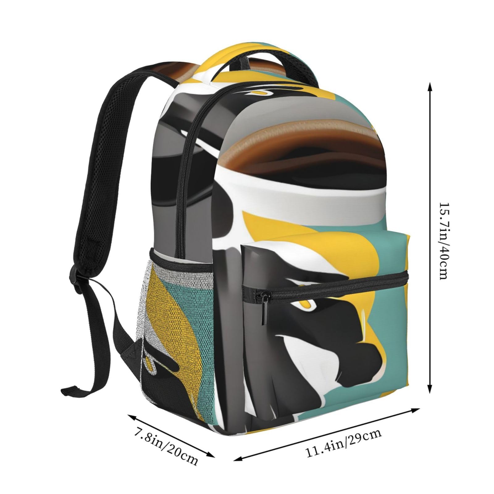 zhanglutian Mug Coffee Travel Backpack, Leisure Backpack, Large Capacity, Lightweight, Waterproof, Unisex, Suitable For Hiking.