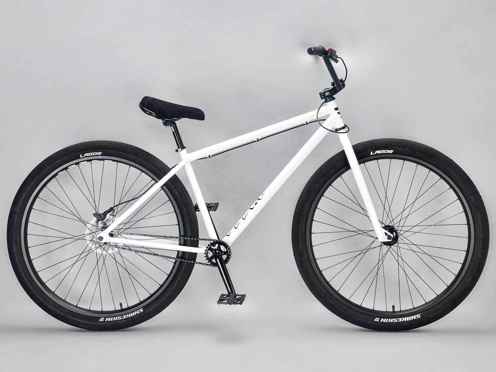 Mafiabikes Bomma 29 inch Wheelie Bike Cruiser Bike with Mafia Suede Wheelie seat (White)