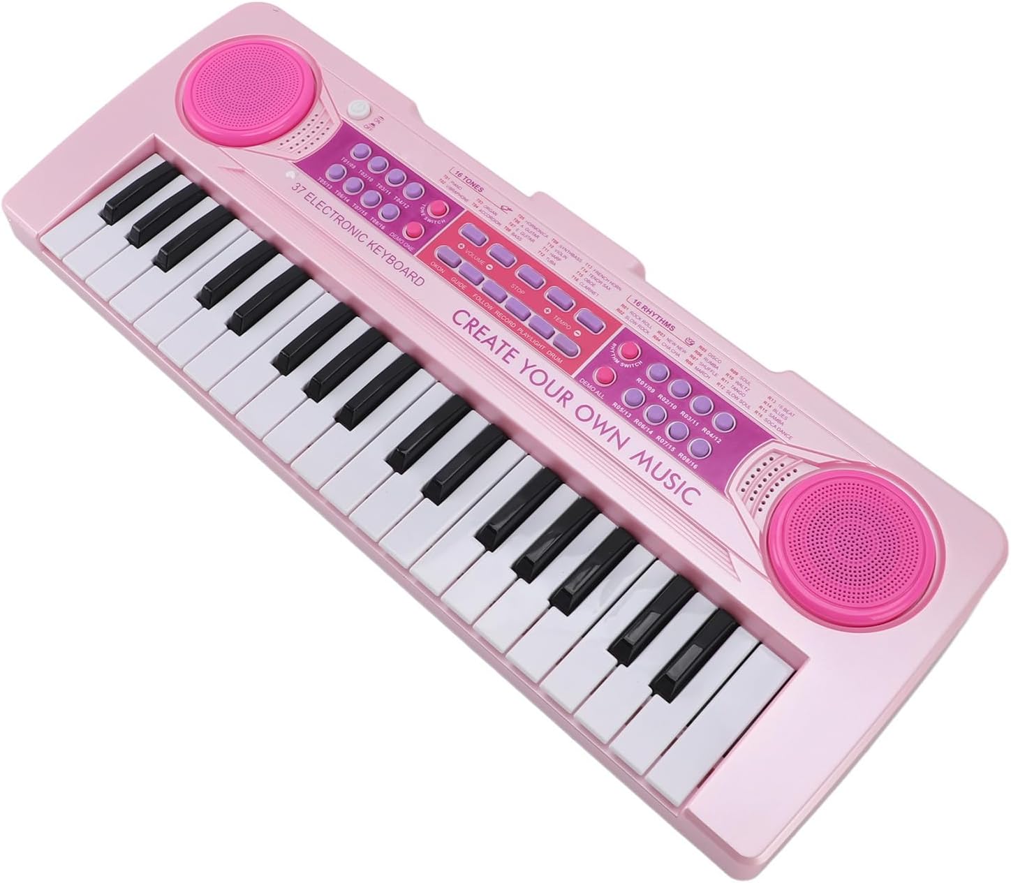 37 Key Electronic Piano Multifunctional Portable Kids Keyboard for Boys Girls Beginners, 16 Styles of Music Rhythms for Brain Memory Development, Ideal Children, Environmental Friendly