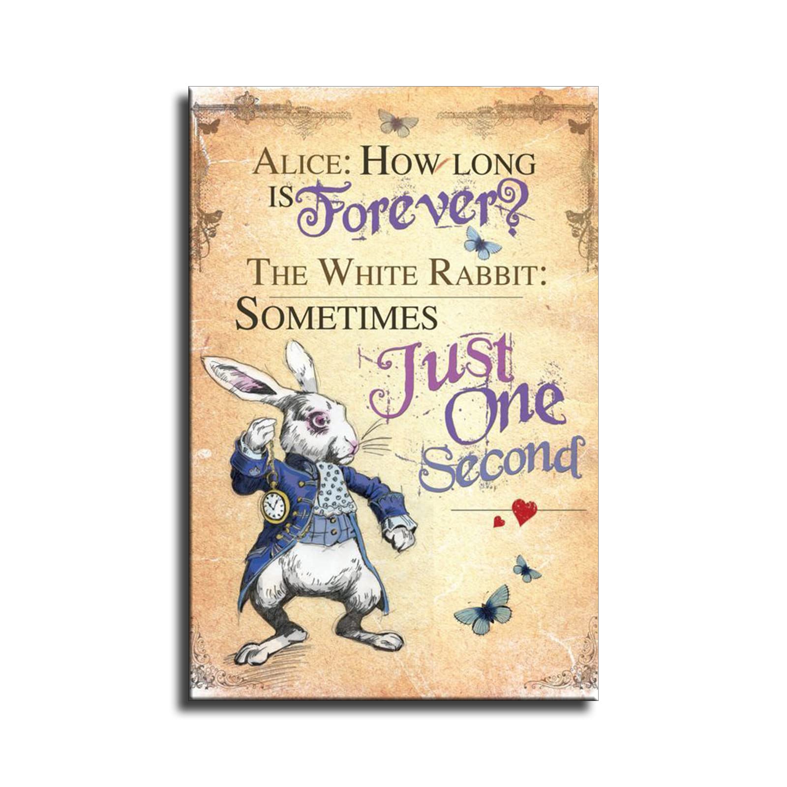 White Rabbit From Alice In Wonderland Quotes White Rabbit Magnet