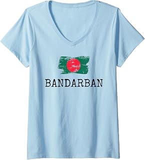 Womens Bandarban Bangladesh Country Family Trip BD Men Women V-Neck T-Shirt