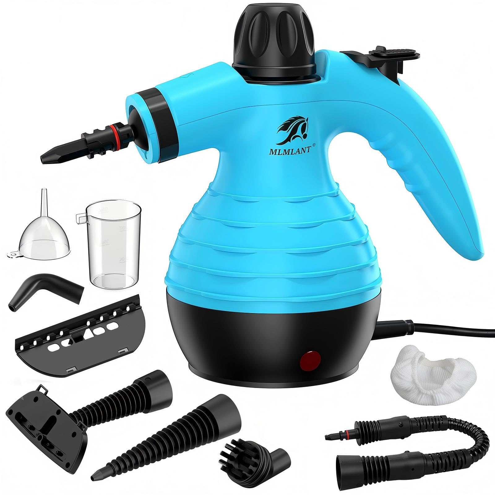 MLMLANT Steam Cleaner multi-functional portable steam cleaner with a safety lock and a 9-piece accessory set suitable for