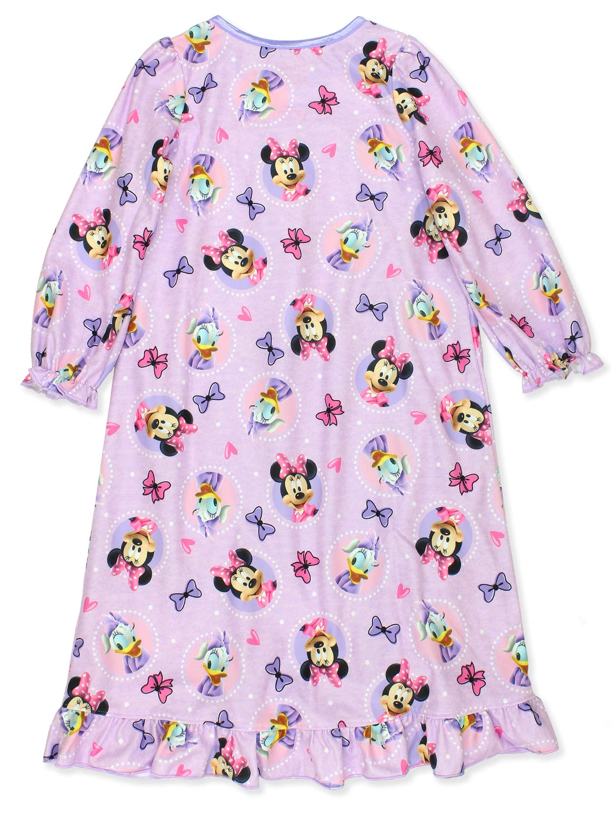 Disney Minnie Mouse Toddler Girls Granny Gown Nightgown (4, Purple)