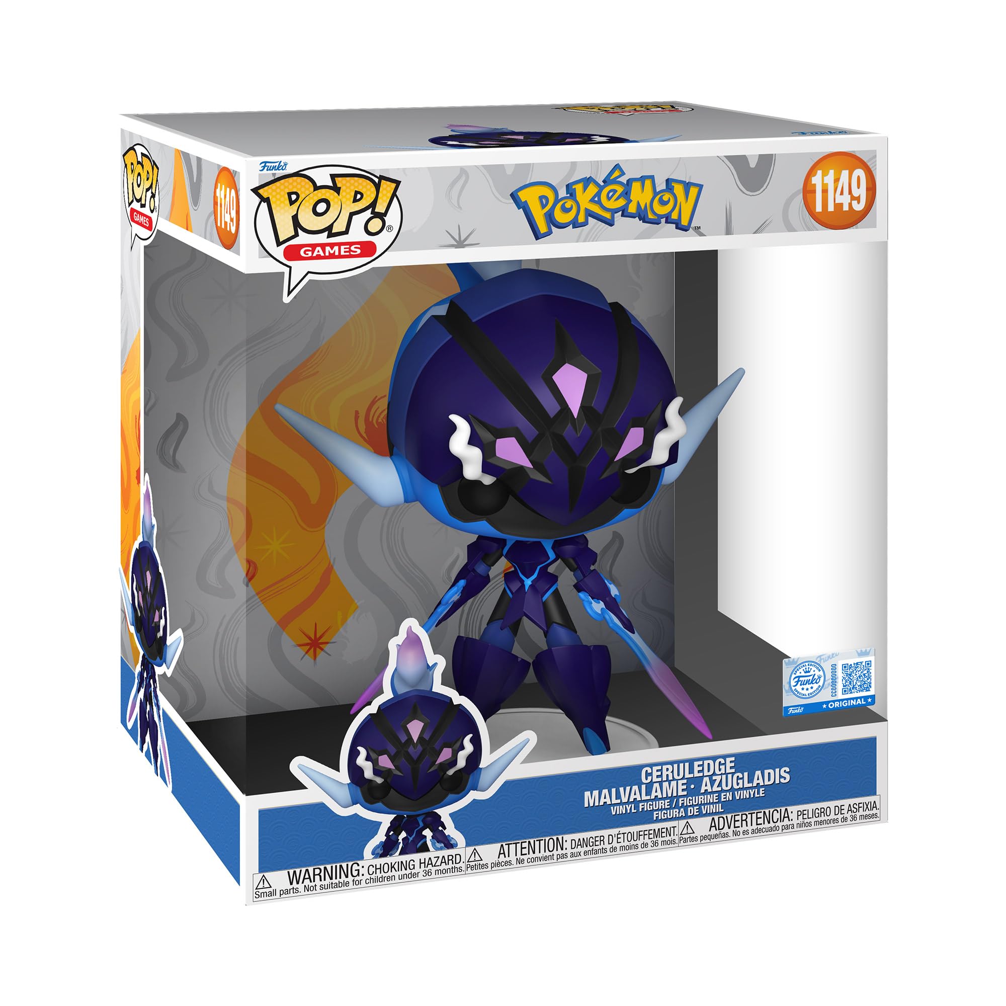 Funko Pop! Jumbo: Pokemon - Ceruledge - Figura de Vinilo Coleccionable - Idea de Regalo - Mercancía Oficial - Juguetes para niños y Adultos - Figura Modelo para coleccionistas y exhibición