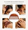 INSIME Wooden scalp massager for hair growth | Wood Head scalp massage comb tool - Gua Sha for hair massager | Wooden wide tooth comb hair massager for hair growth | Head messages for Scalp gallery image