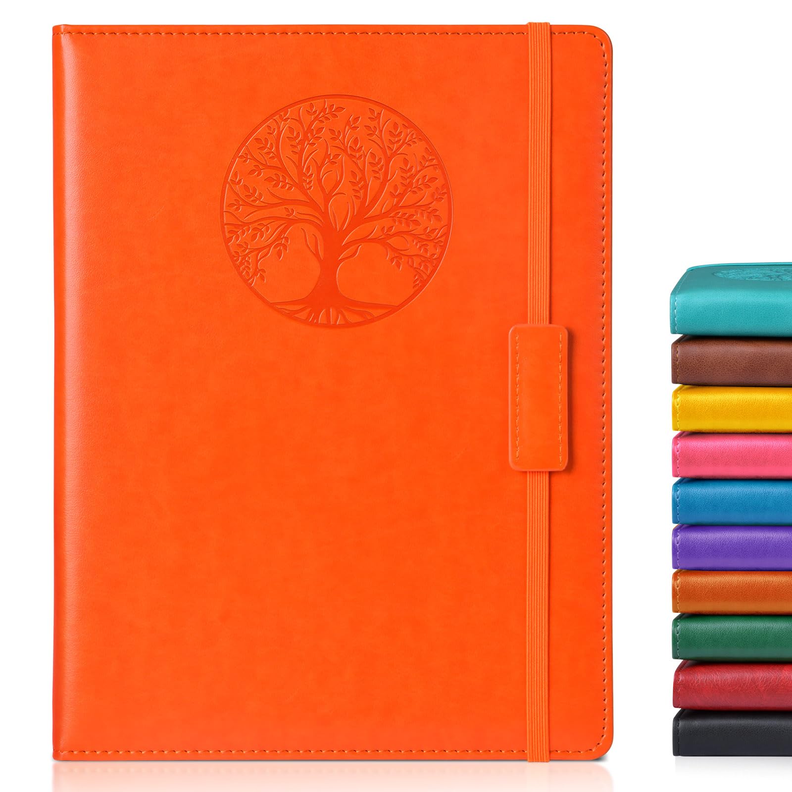 Lined Journal Notebook for Women Men,256 Pages B5 Large Hardcover Leather Journals for Writing,Travel,Business,Work,School,College Ruled Notebooks for Note Taking,Diary Notepad 7.8"×10.2"