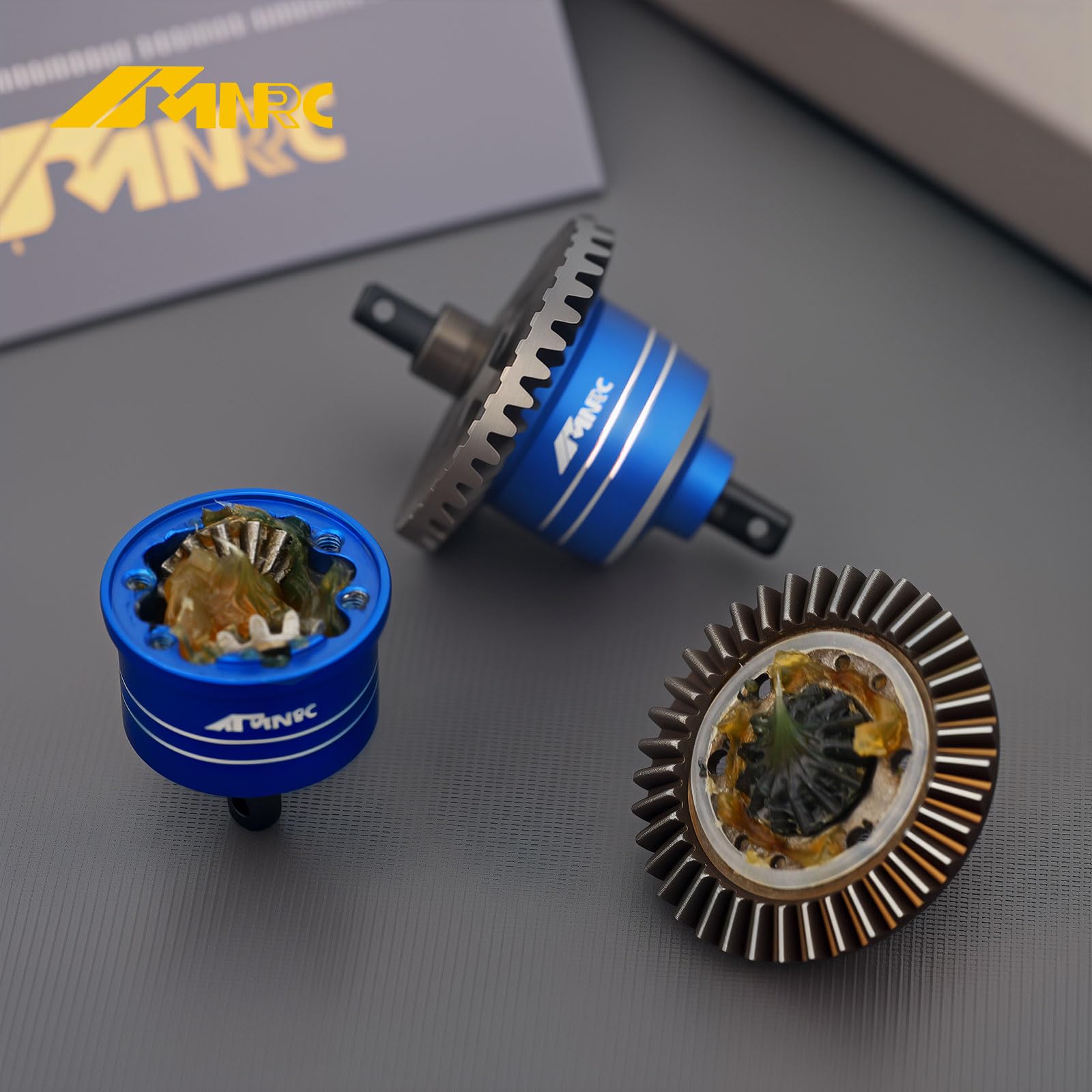 NMNRC Alum 2PCS Front Rear Differential Diff Gear for 1/10 Slash 4x4 Hoss Stampede 4X4 Rustler F-150 4WD VXL Series Upgrades Part