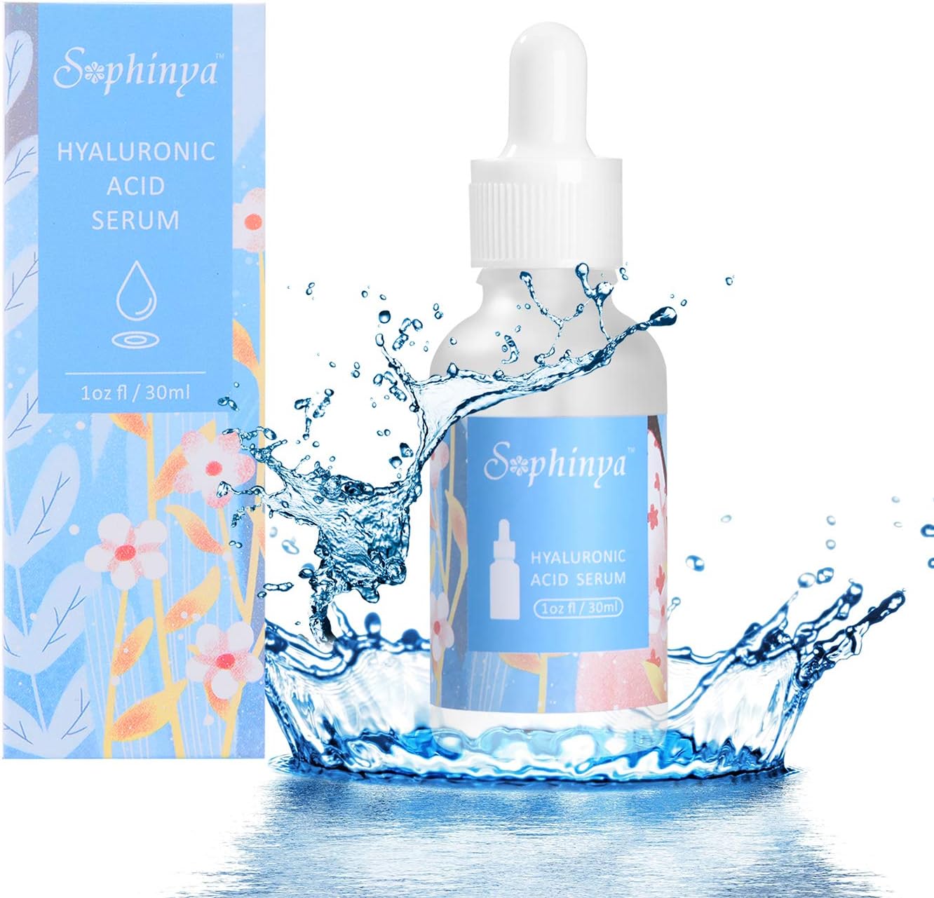 Sophinya Hyaluronic Acid Serum - Pure Hyaluronic Acid 2% - Long Lasting Hydration, Brighten Skin, Reduce Appearance of Dryness, Dullness, Fine lines, Anti-Aging and Anti-Wrinkle Serum for Face - 30ml