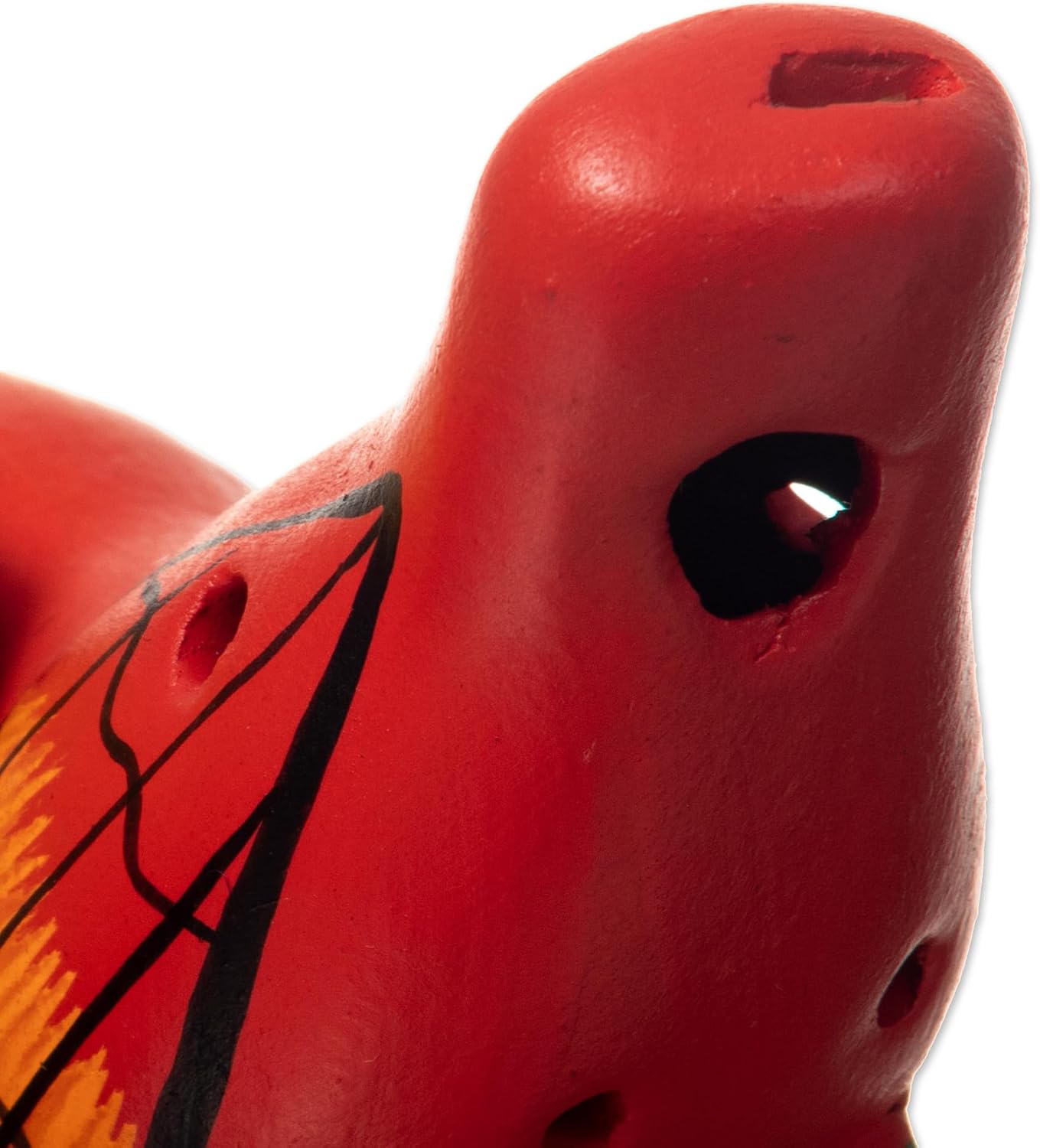 NOVICA Artisan Handmade Ceramic Ocarinas Animal Themed from Peru Musical Instrument Wind Assorted Red Green Bird 'Songs with Friends' (2 Pieces)