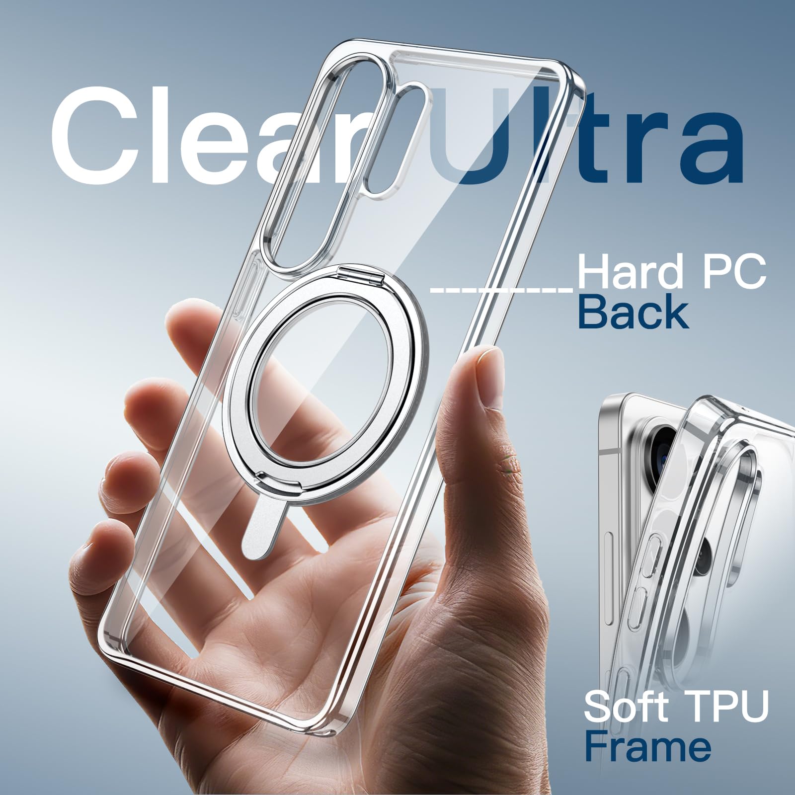 JETech Samsung Galaxy S26 Ultra Ring Stand Case -4