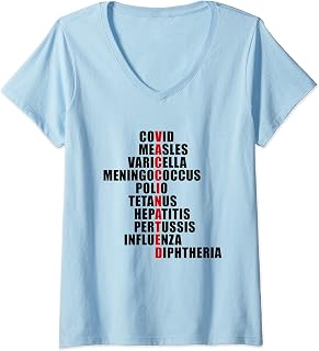 Womens Covid Measles Varicella Vaccinated Cute Saying Idea V-Neck T-Shirt