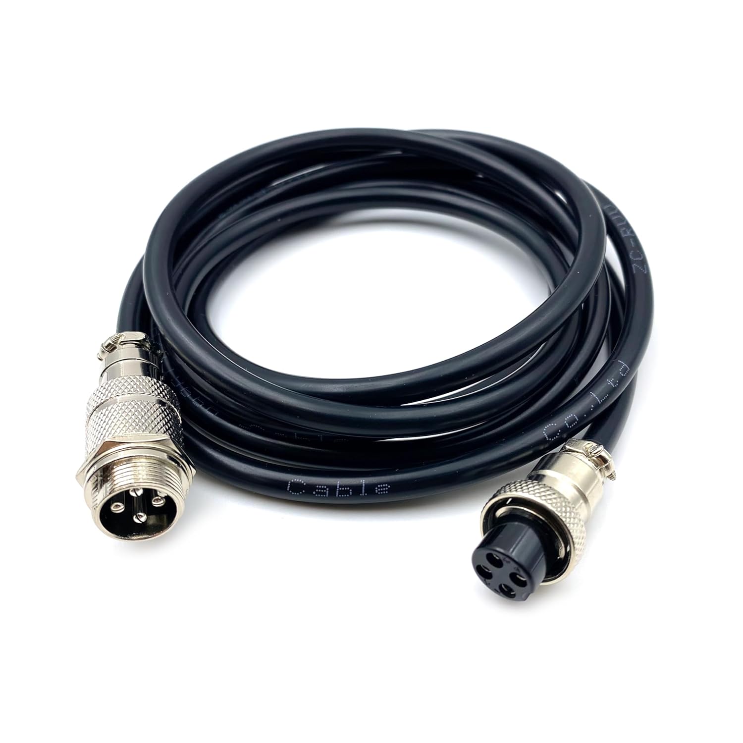 32.8 ft GX16 4 Pin Male to Female Cable, GX16 4Pins Female to Male Head Aviation Cordset Electrical Connector Panel Mount Circular Metal Adapter Cordset for Ships 7A 125V 20AWG (10meter)