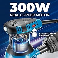 Vista 2 de Dong Cheng 5-Inch Random Orbital Sander 3 Amp 12000OPM, 6 Variable Speeds, with 10pcs Sandpaper & Detachable Dust Bag, Sanding for Woodworking