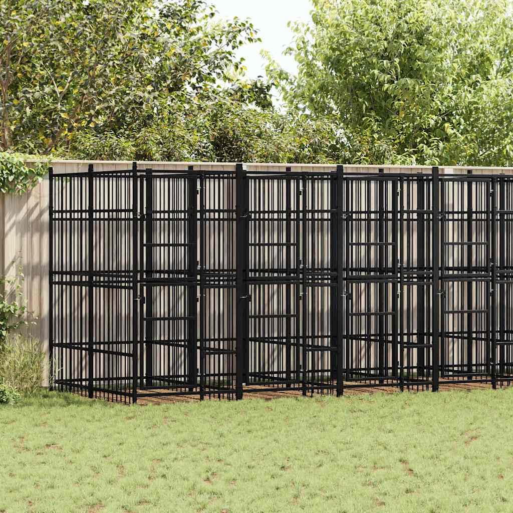 Cuccia esterna in acciaio 12,9 m² per cane grande