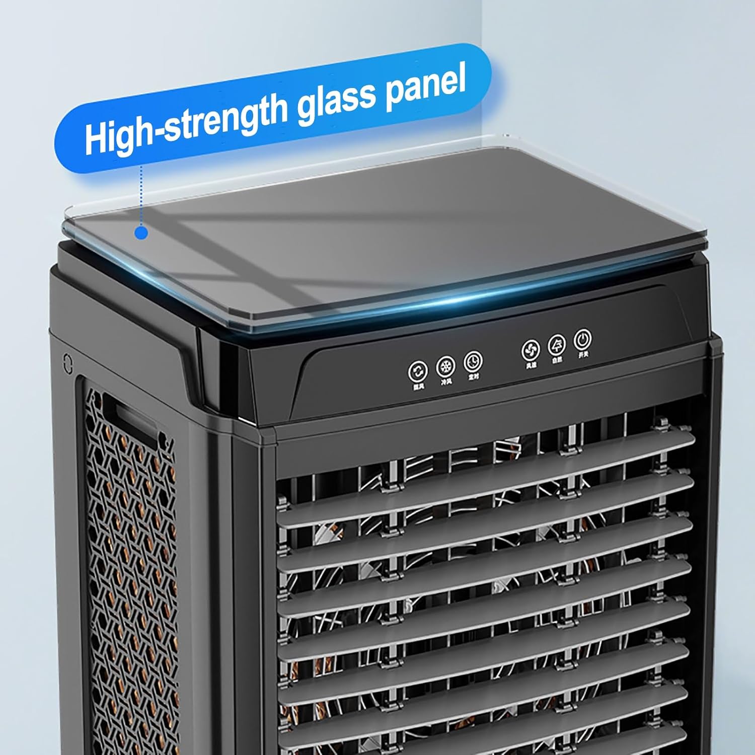 Portable Air Cooler for Indoor, Home, 20-40L Evaporative Humidifier, LED Display, Portable Cooling Fan, 3 Speeds, 4 Ice Packs Included for Cool Air Flow(89 x 34 x 44 cm)