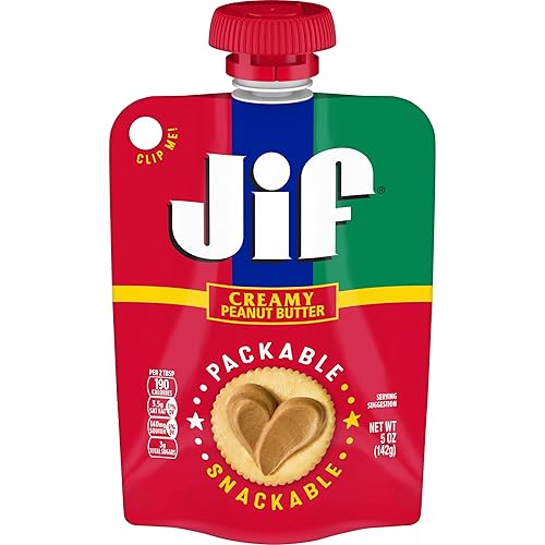 Miniatura 4 de Jif Squeeze Crema de maní cremosa, bolsas resellables, 5 onzas (paquete de 24)