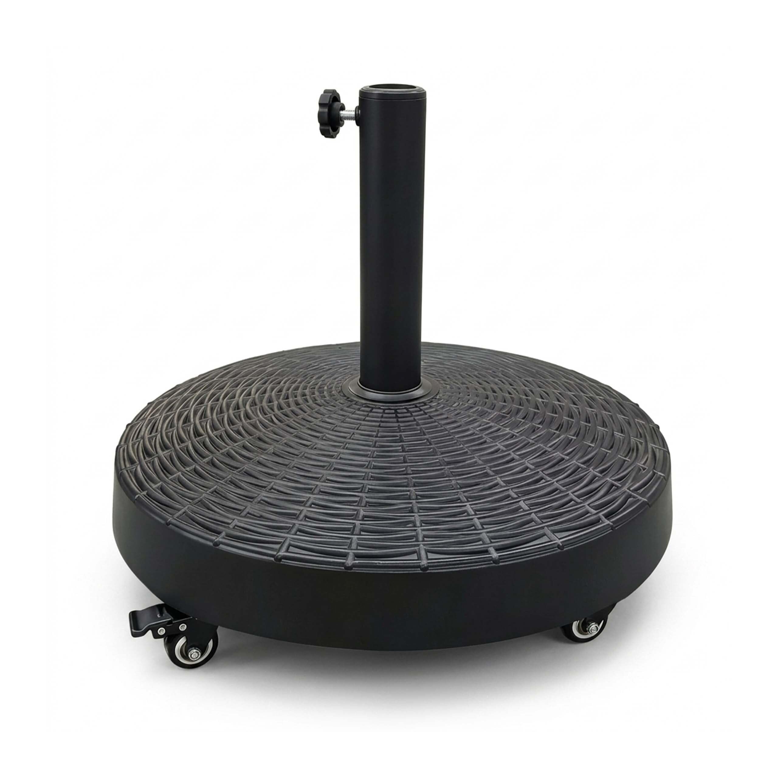 Relaxdays Pied de Parasol, 23 kg, Noir