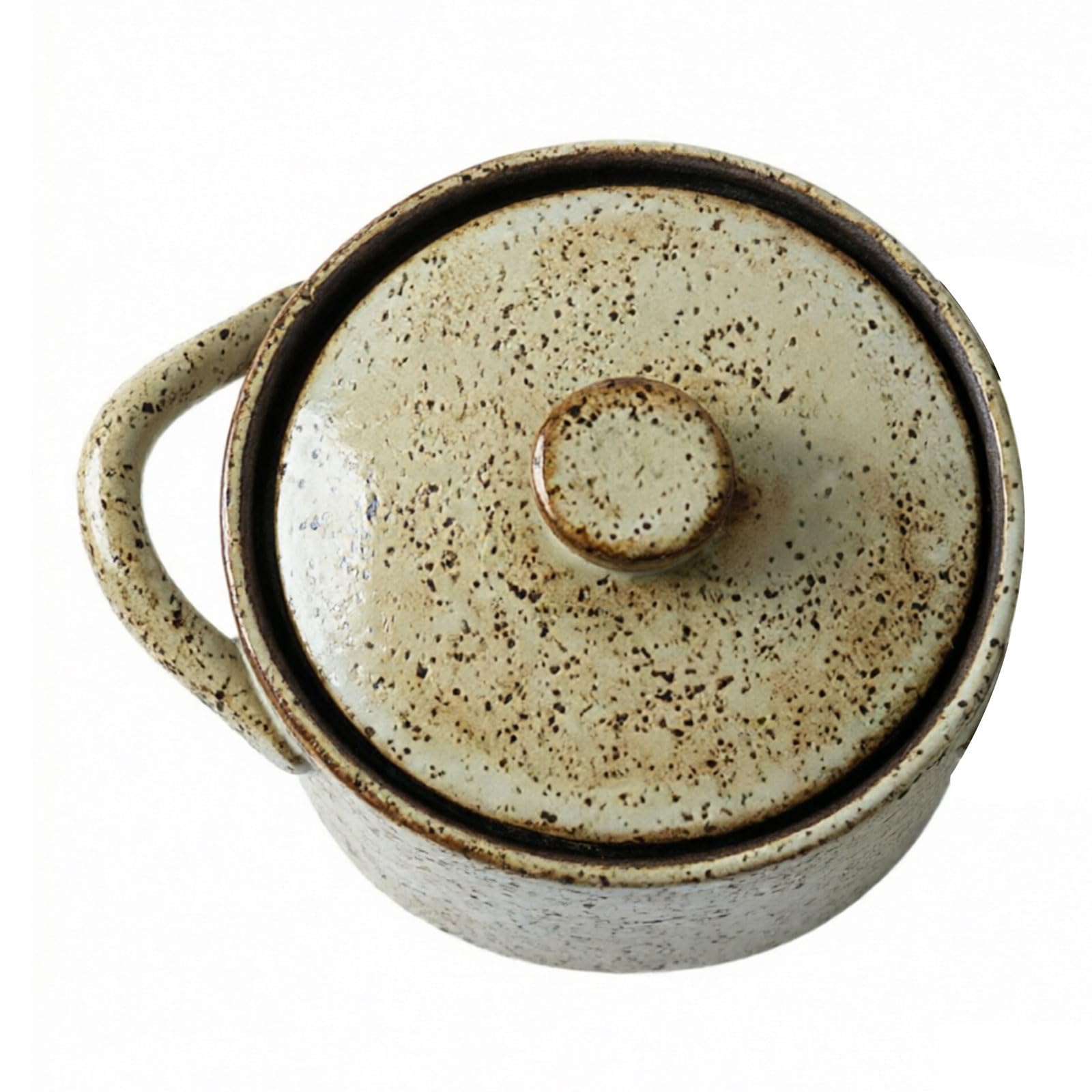 Whoasyst Lovely Ceramic Storage Canister for Coffee or Tea Featuring a Simple Countryside Look Tight Seasoning Storage Jar