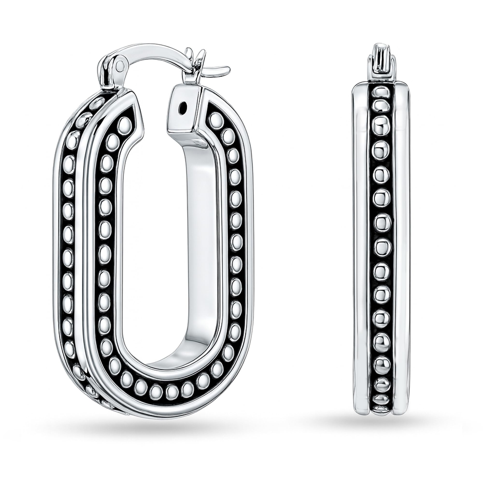 LeCalla Orecchini A Cerchio Bali In Argento 925 Con Nodo D'Amore - Design Italiano, Ipoallergenici Per Donne E Ragazze
