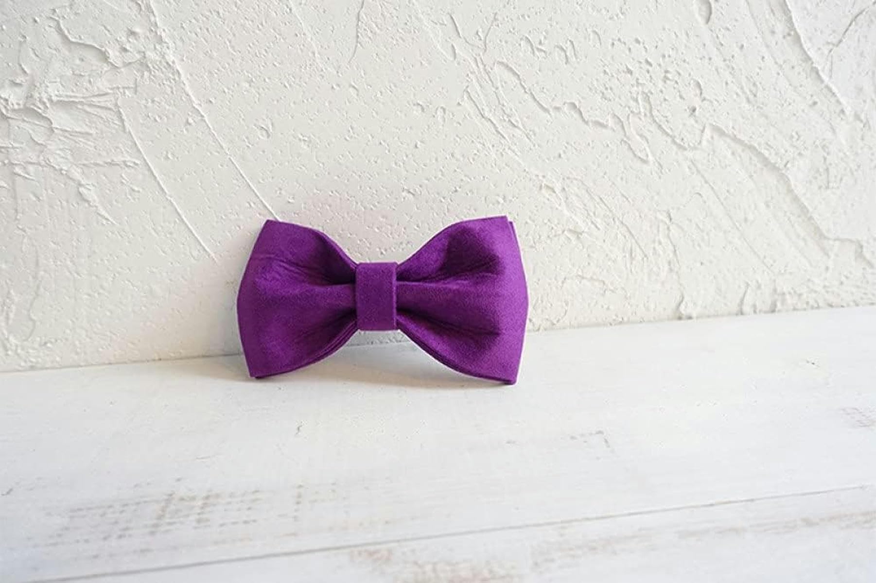 Halsband aus Polysatin und Nylon, lila, 5 Größen, Hundehalsband und Leine, Hundehalsband mit Fliege, M