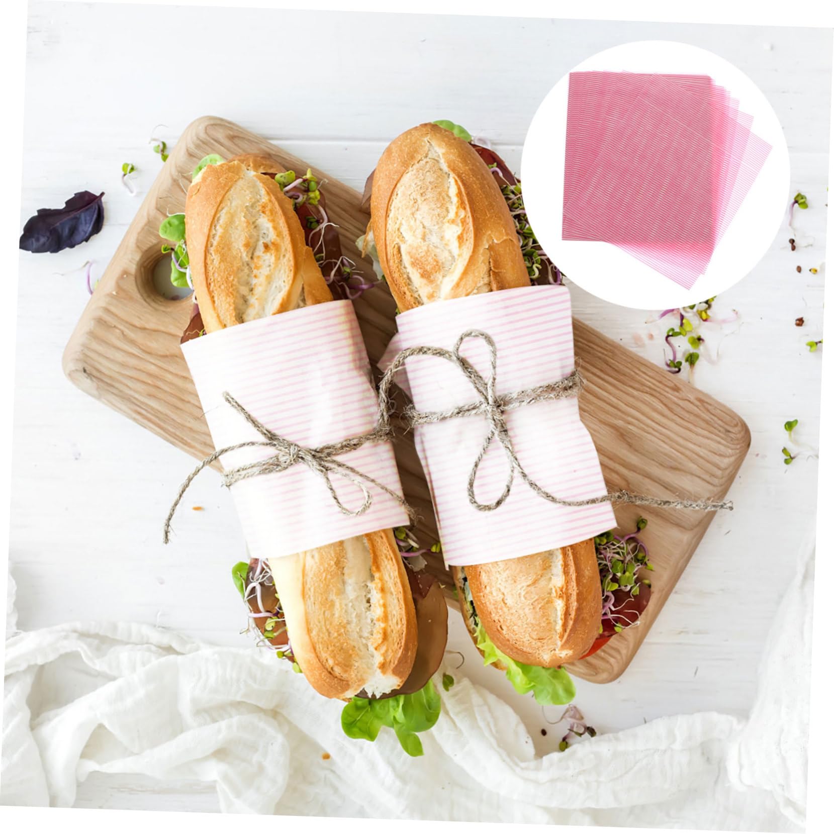 UPKOCH 200stücke Wachspapier Für Süßigkeiten Fettdichtes Einwickelpapier Für Nougat Kekse Und Für Feiern Und Backen Rote Pro Packung