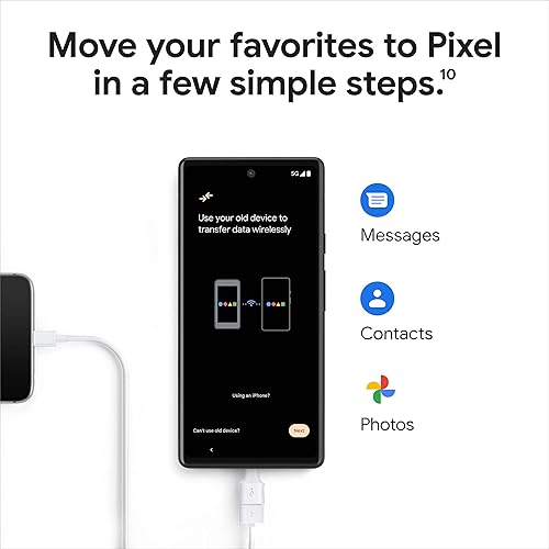 Miniatura 7 de Google Pixel 6a - Teléfono Android 5G - Teléfono inteligente desbloqueado con cámara de 12 megapíxeles y batería de 24 horas color carbón