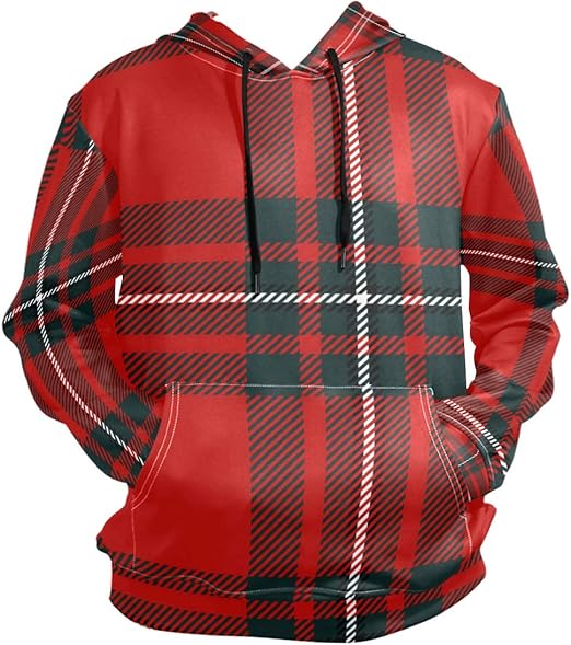 Guys tartan hoodie Clearance