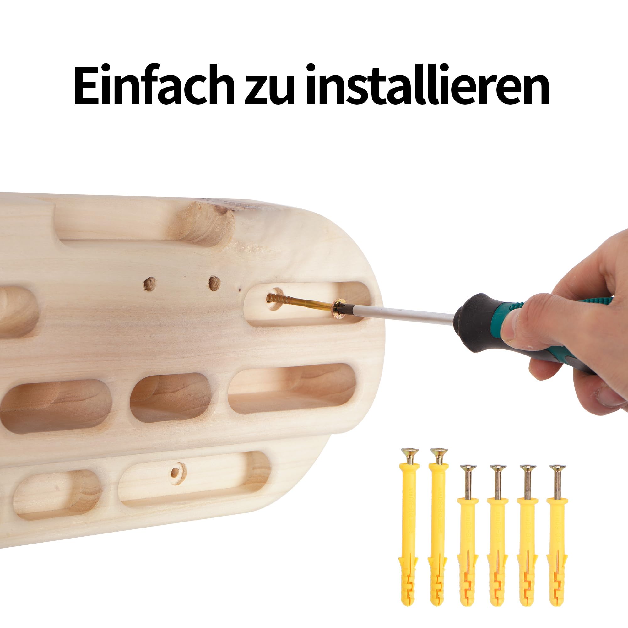 aleawol Trainingsboard Kletterboard Klettertraining Hangboard Kletterbrett Trainingsbrett Trainingsgeräte für Einsteiger Bergsteiger Klettertraining