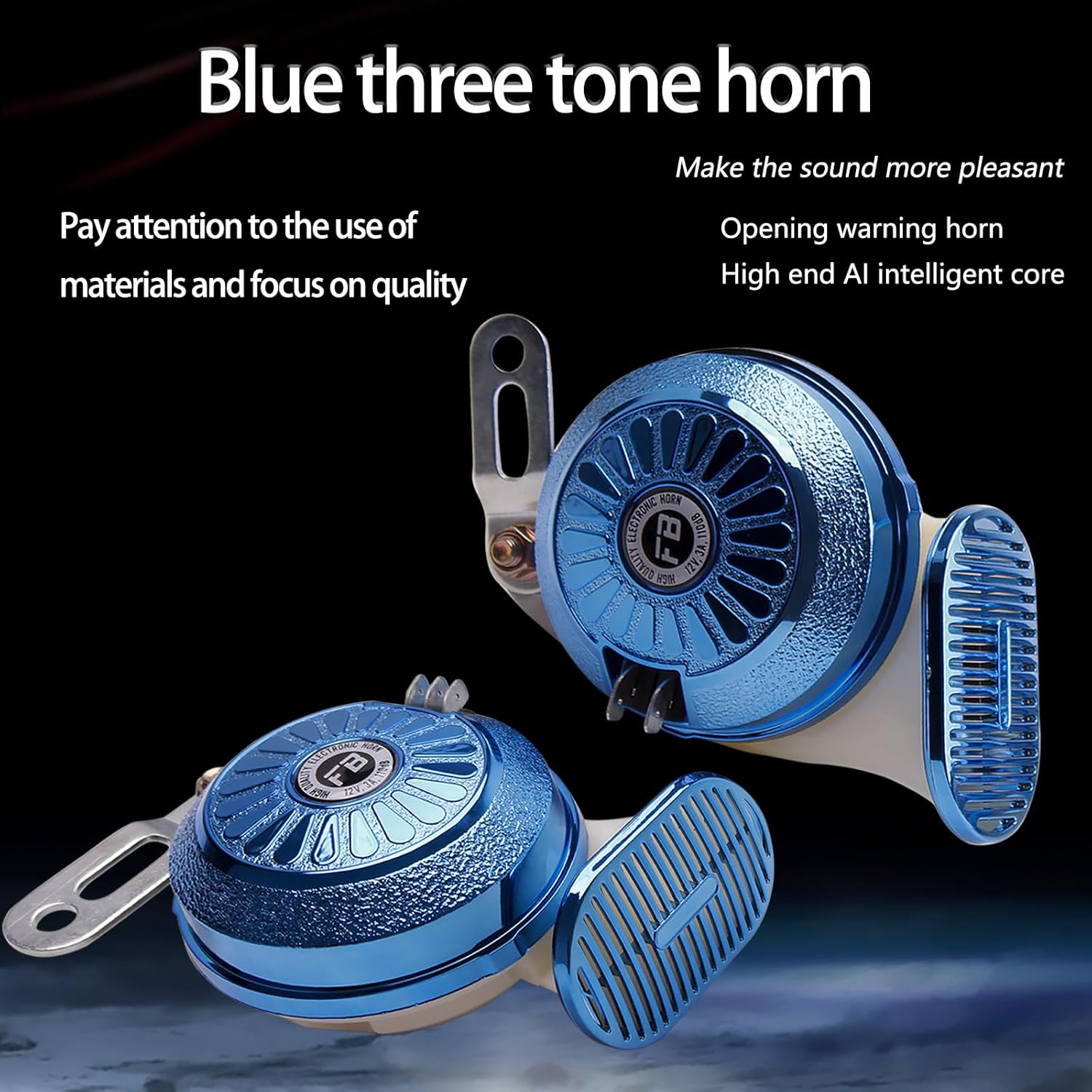 FARBIN 24V Train Horn for Truck Super Loud, Variable 3 Sound Modes Horn 130db with Wiring Kit Semi Trucks Pickups Motorcycles SUV Boat