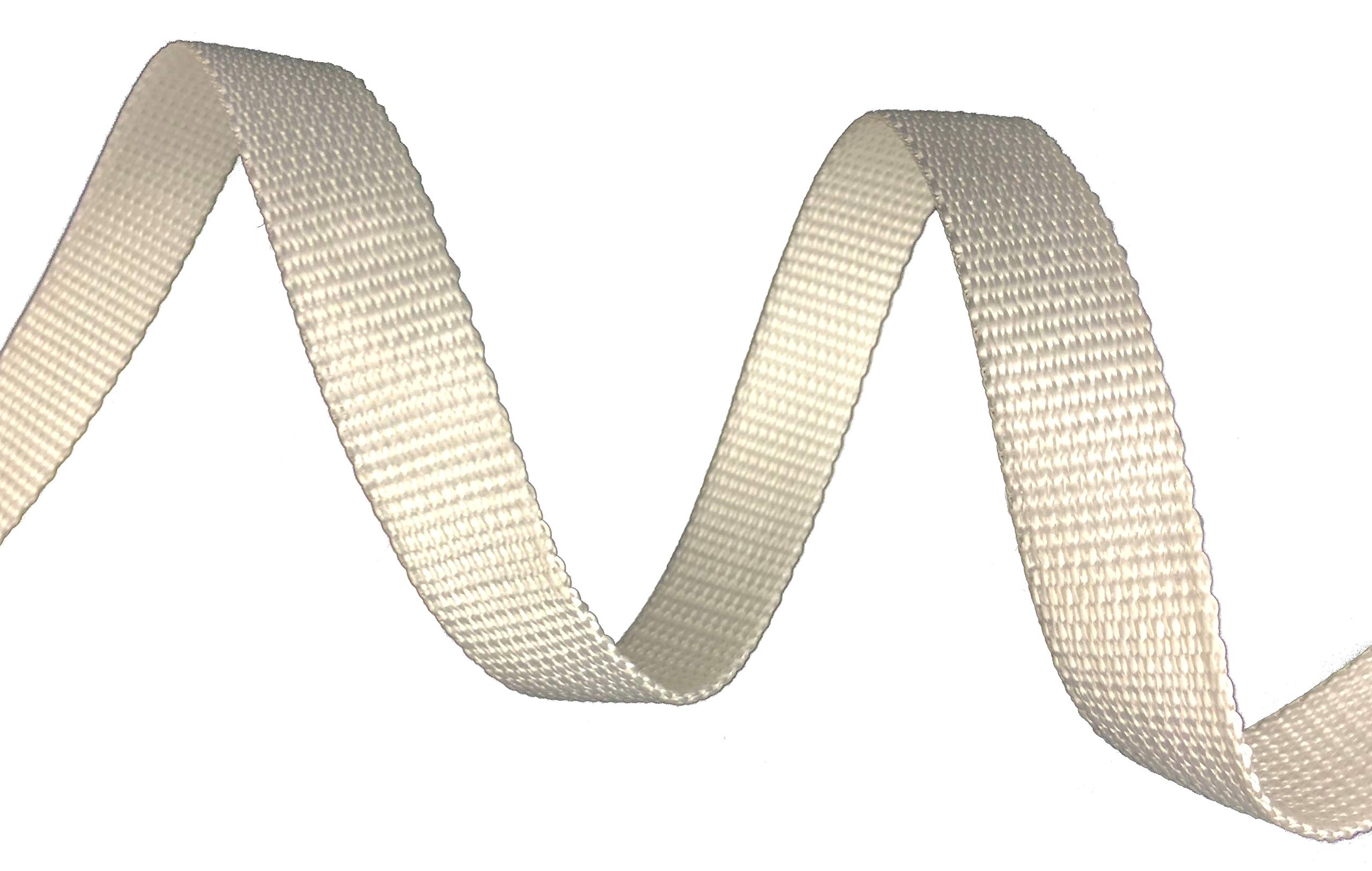 Sangle Polyester au mètre pour Petit arrimage et manutention légère - Résistance 2 tonnes - Largeur 25 mm - Vendu en Rouleau (25 m, Ecru)