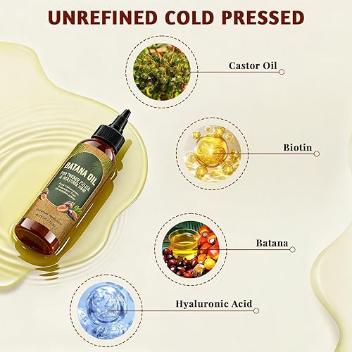 Miniatura 5 de Aceite de batana para el crecimiento del cabello - Aceite natural y puro para el cabello, evita la pérdida de cabello, mejora el grosor, restaura la