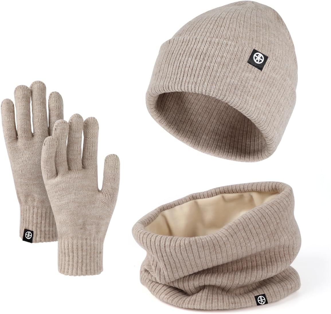 Warm Winter Beanie Hat & Scarf Gloves Set Stylish Knit Skull Cap for Men Women Warm Winter Beanie Hat & Scarf Gloves Set Stylish Knit Skull Cap for Men Women