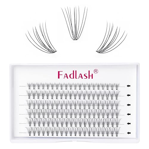 Vista 157 de FADLASH Kit de extensiones de pestañas individuales, racimos de pestañas individuales, pegamento y sellado, removedor de pegamento de pestañas